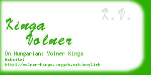 kinga volner business card